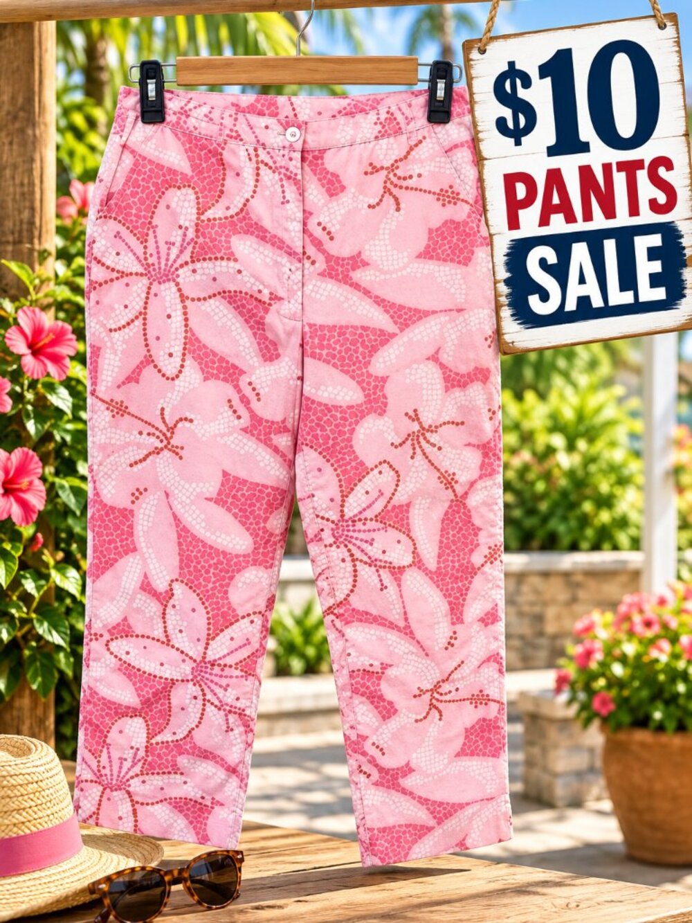 LILLY PULITZER Hawiian Vibe Cropped Pants - Picture 1 of 6